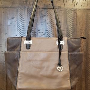 Brighton two tone brown leather purse